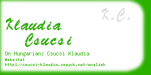 klaudia csucsi business card